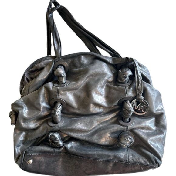 MICHAEL Michael Kors Handbags - Michael by MK Pewter metallic leather bag